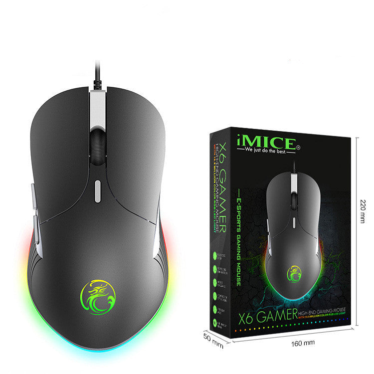 ⚡ 6400 DPI RGB Gaming Mouse – Ergonomic USB Wired for FPS & MOBA Games