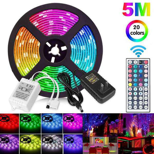 🌈 5M RGB LED Strip Light – Waterproof, Flexible & Remote-Controlled