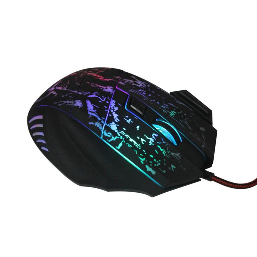 🖱️ Ergonomic Wired Gaming Mouse with Custom DPI & LED Lighting
