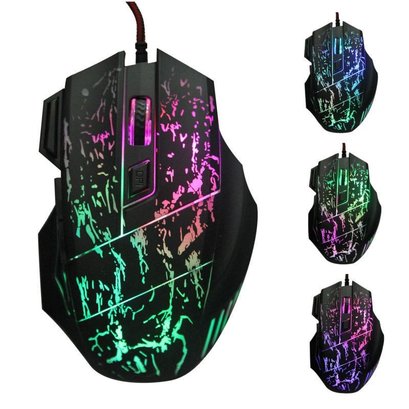 🖱️ Ergonomic Wired Gaming Mouse with Custom DPI & LED Lighting