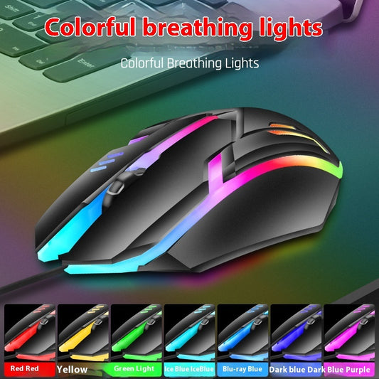 F1 Wired Luminous Mouse – USB Optical Mouse for Laptop & Desktop, Office/Home/Gaming Use