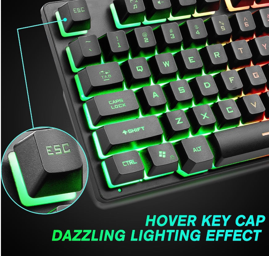 ⌨️ Compact Mechanical Gaming Keyboard – Tactile Switches & Backlit Keys