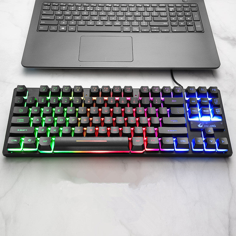 ⌨️ Compact Mechanical Gaming Keyboard – Tactile Switches & Backlit Keys